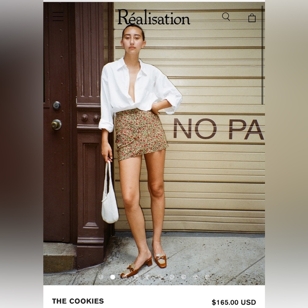 Realisation par The Cookies Silk Mini Skirt in Dahlia